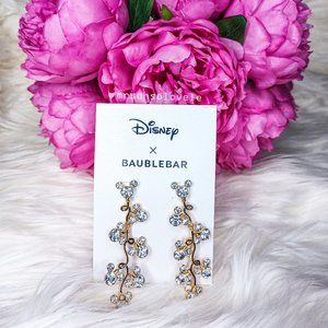 DISNEY X BAUBLEBAR Mickey Mouse White Christmas String Lights Earrings